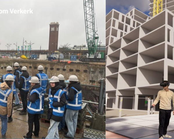 Studenten op de bouw